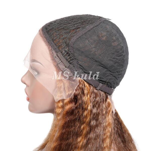 #4/27 Highlight Color Kinky Straight T Part BOB Wig - Image 8